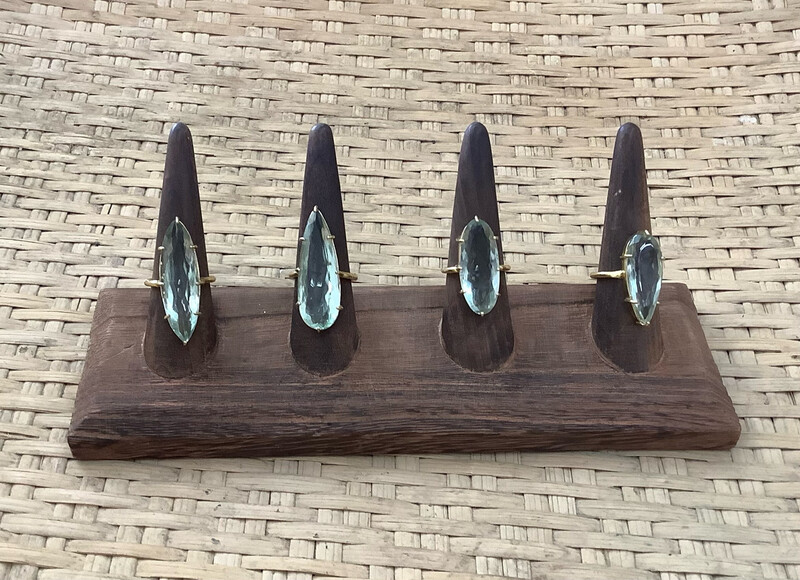 Green Amethyst Rings (Vertical Wear)