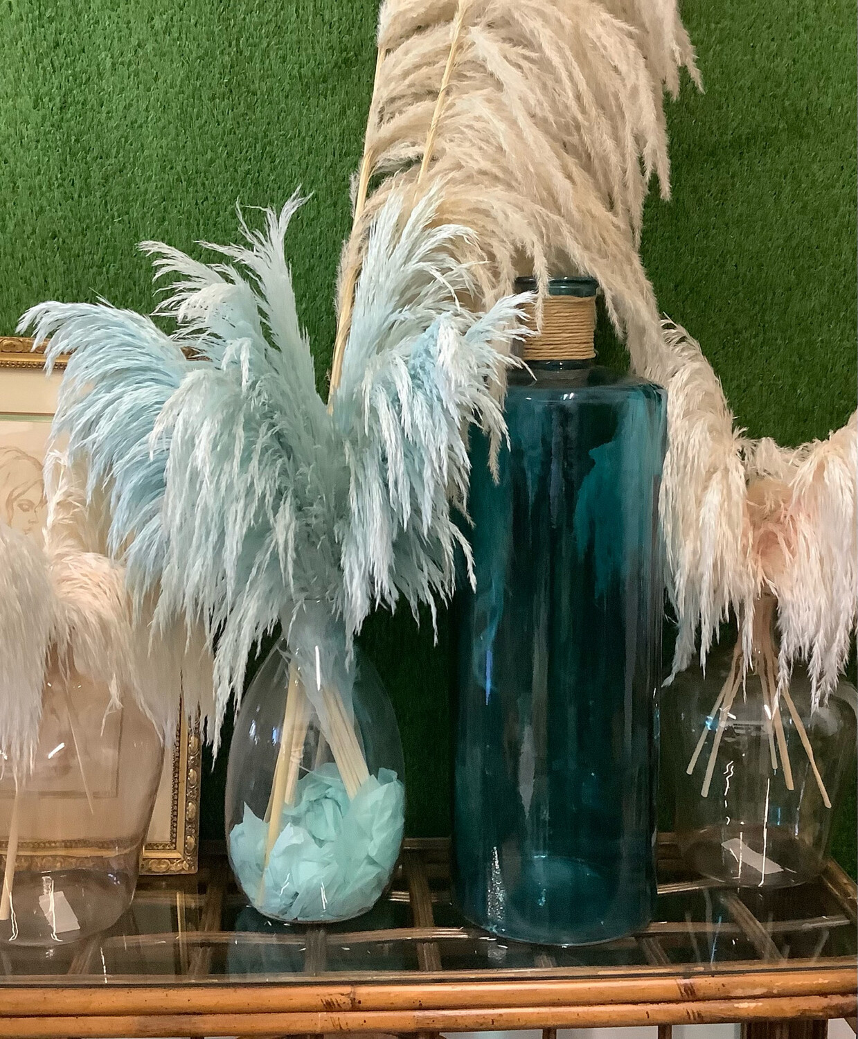 Vintage Tall Turquoise Vase