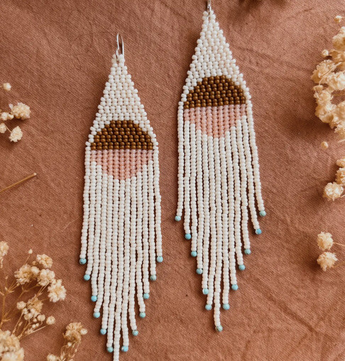 Desert Sun Handmade Bead Earrings