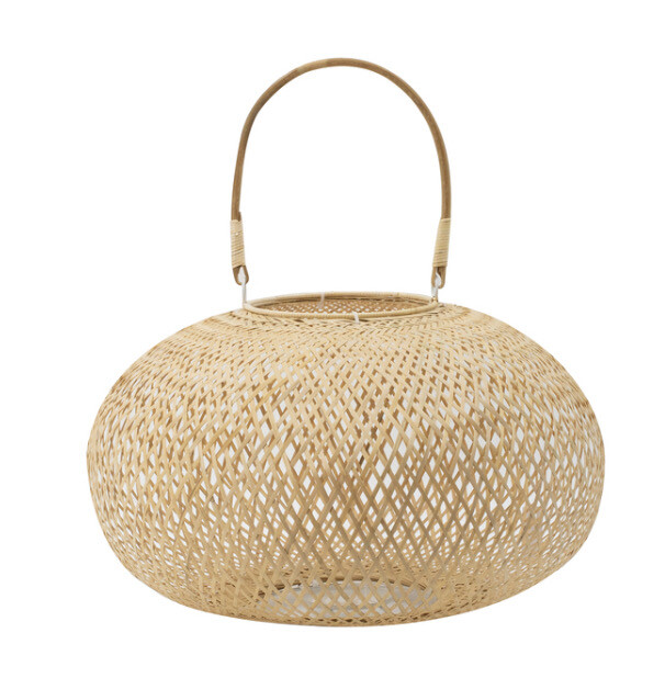 Natural Bamboo Orb Lantern, Size: 17&quot; D