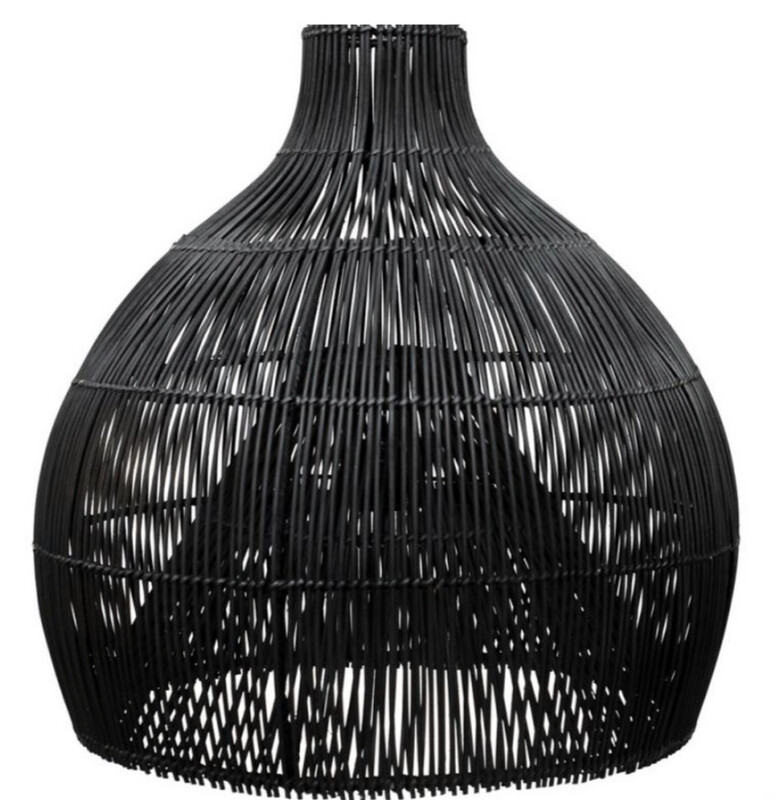 Black Lobster Trap Pendant Lantern