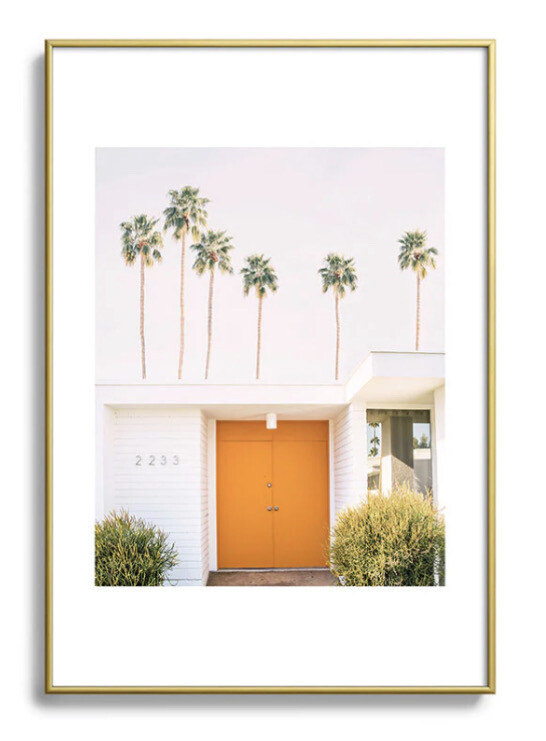 Palm Springs Orange Door Print