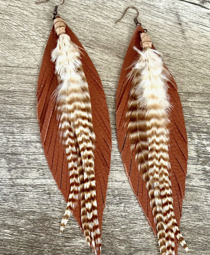 Clancy Feather Earrings