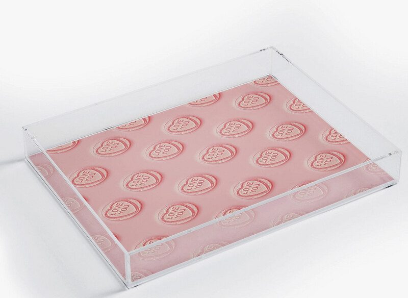 Candy Hearts Acrylic Tray