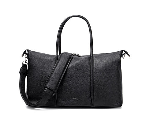 Vegan Leather Amara Weekender Bag (2 Colors), Color: Pebbled Black