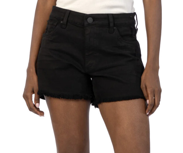 Jane (Black) High Rise Long Shorts