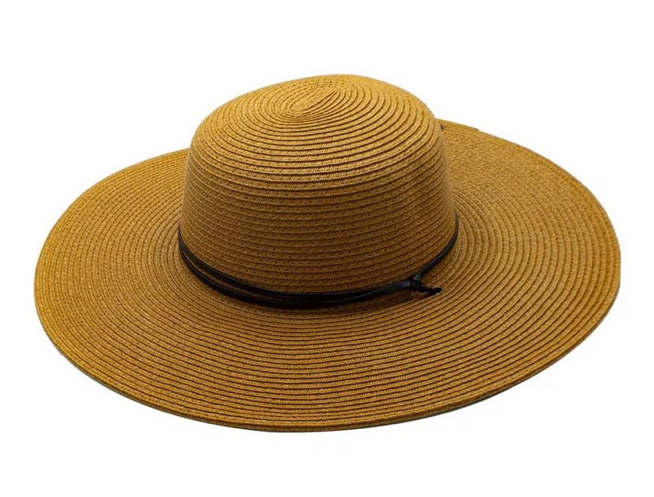 Tan Coralia Straw Wide Brim Hat