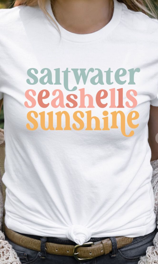 White Saltwater Tee