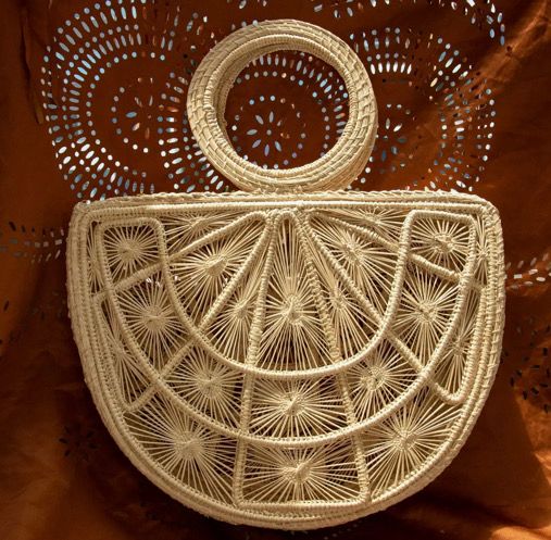 Natural Arch Woven Bag
