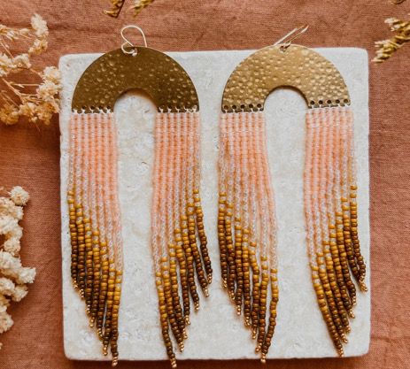 Ombré Radiant Bead Earrings