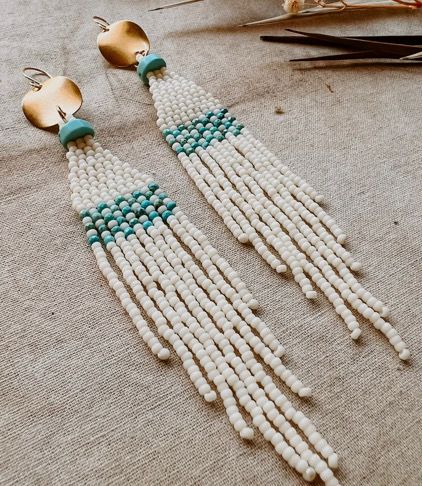 Bone River Bead Earrings