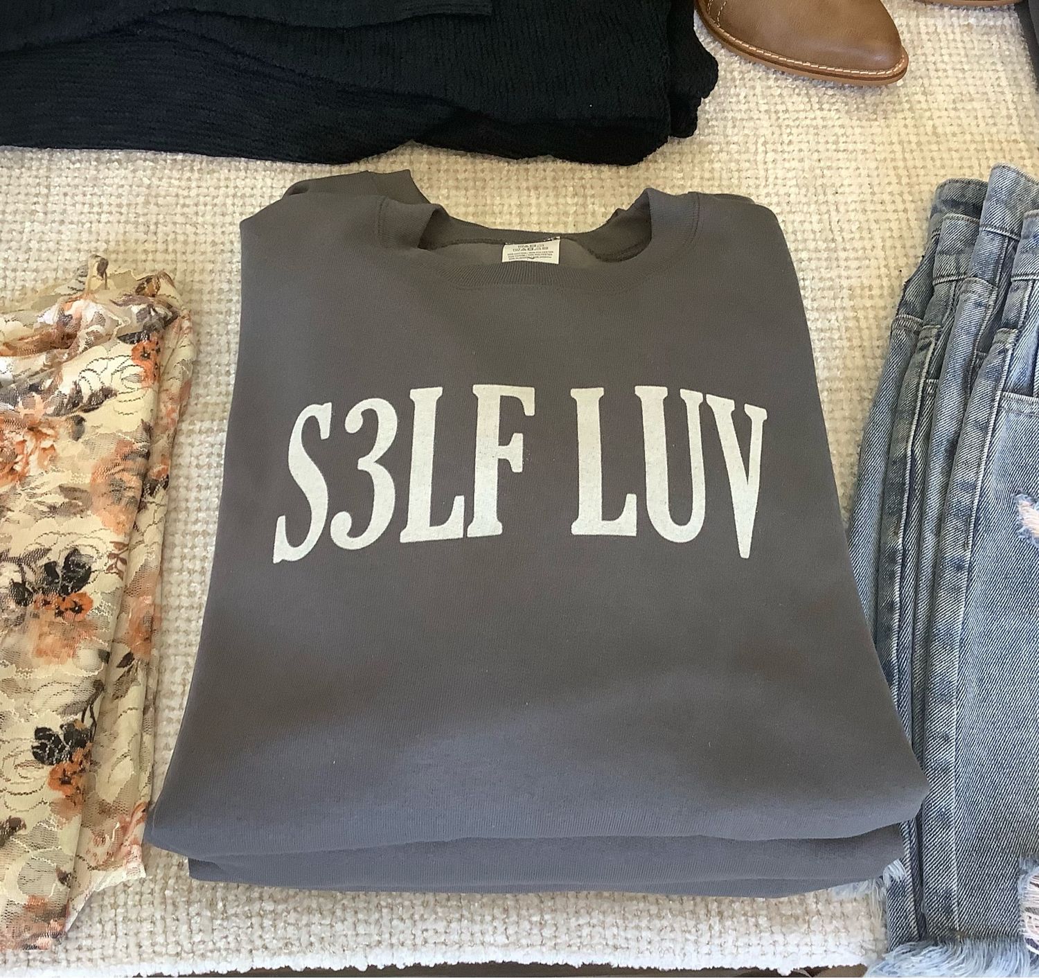 Charcoal Self Love Sweatshirt