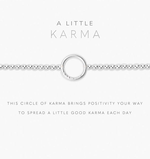 Bead Stretch Bracelets (Various Designs), Design: Karma (Silver)