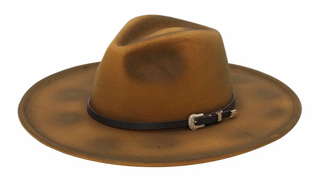 Brown Dillard Buckle Band Felt Hat
