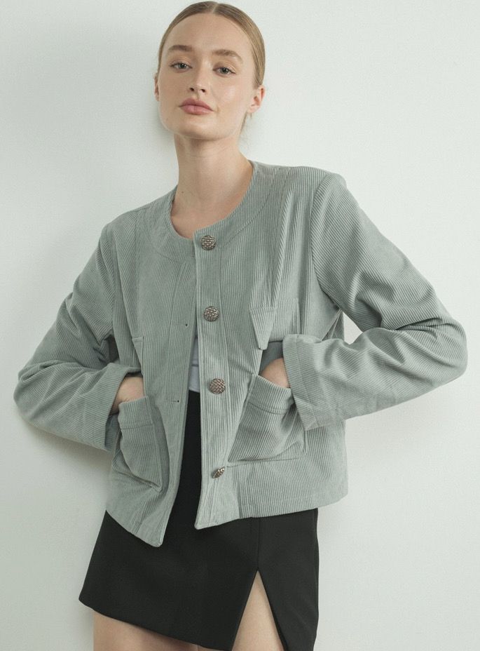 Sage Corduroy Blazer Jacket