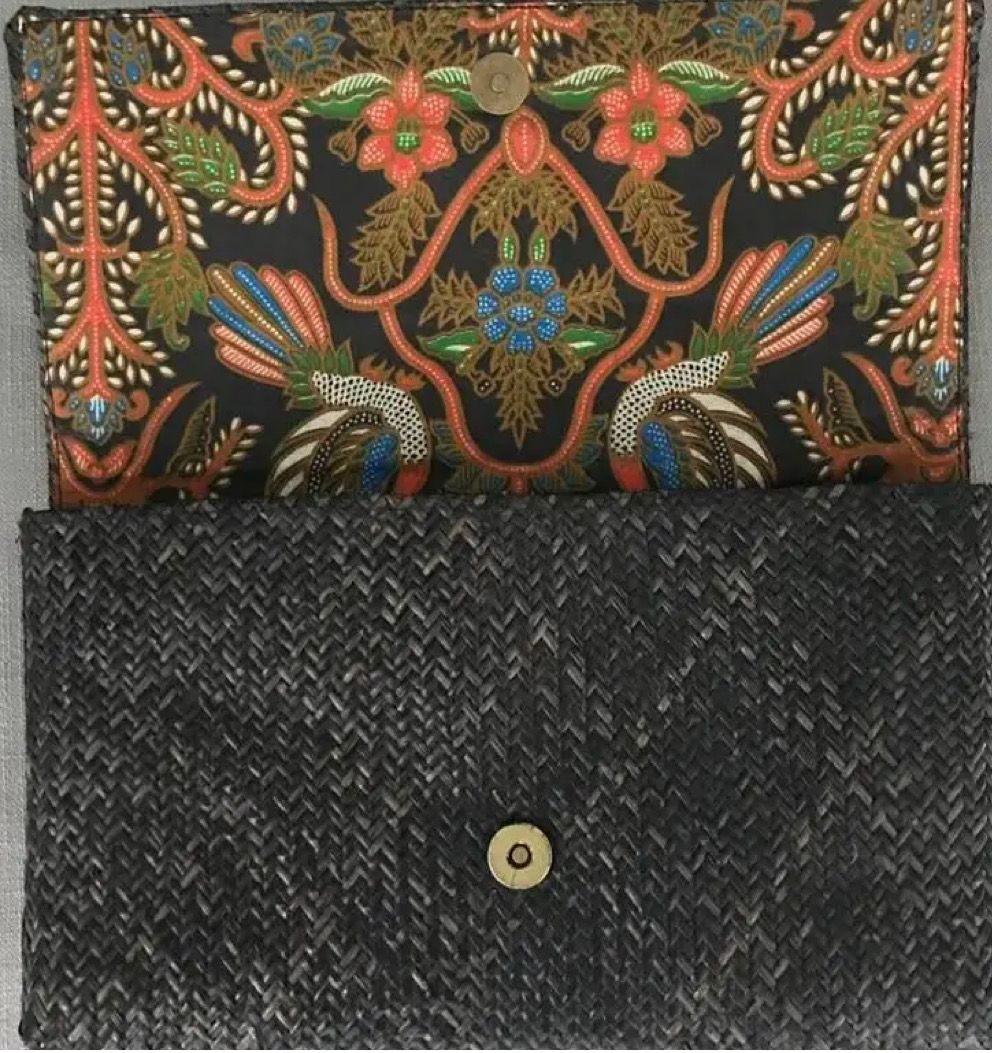 Rattan Clutch (3 Colors), Color: Black