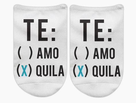 Te - Amo/Quila No Show Socks