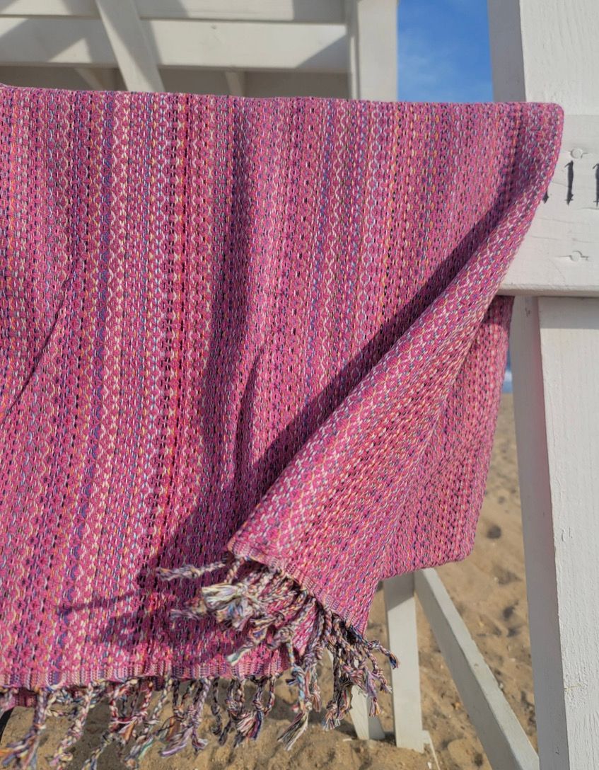 Oversized Turkish Beach Blanket, Color: Pink