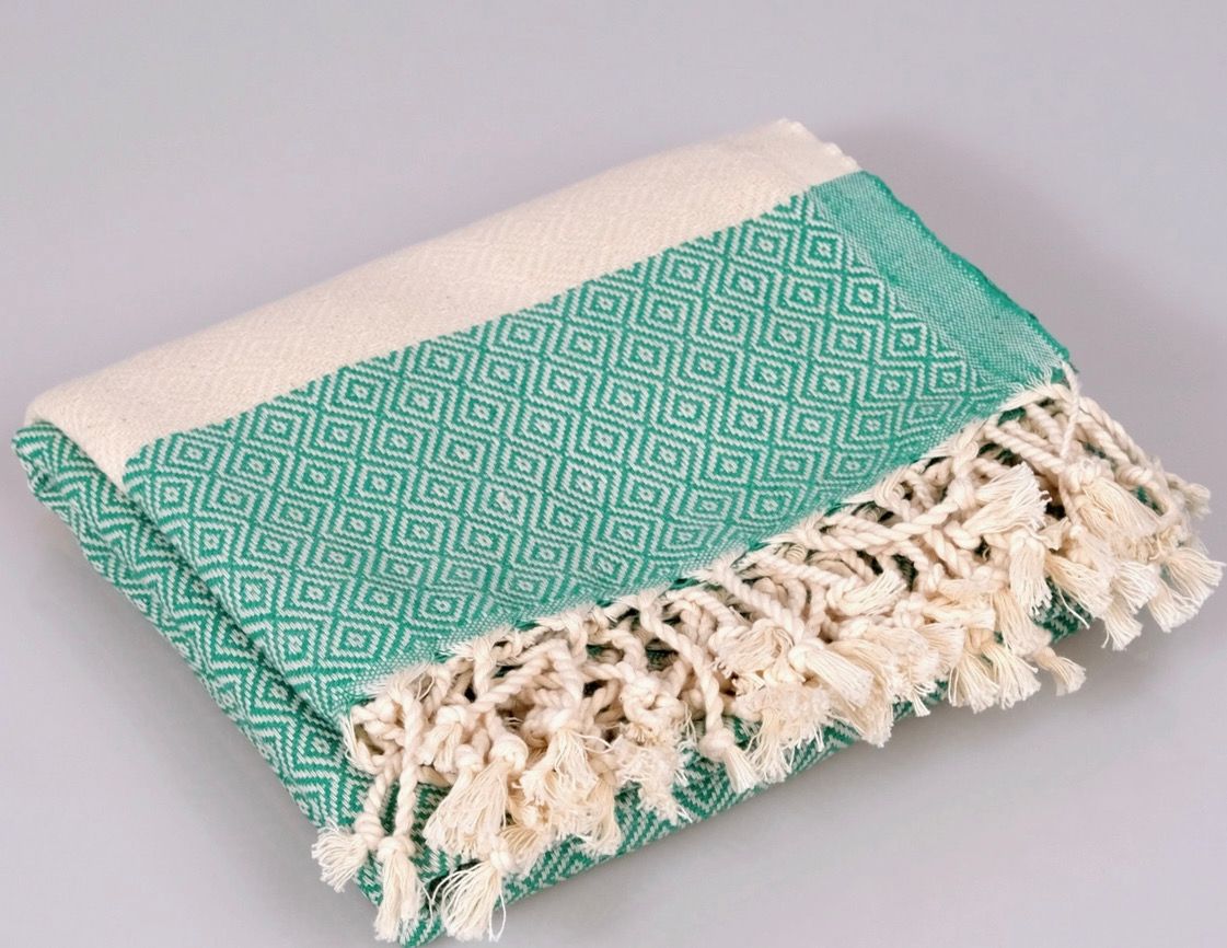 Turkish Beach Towels (6 Colors), Color: Green