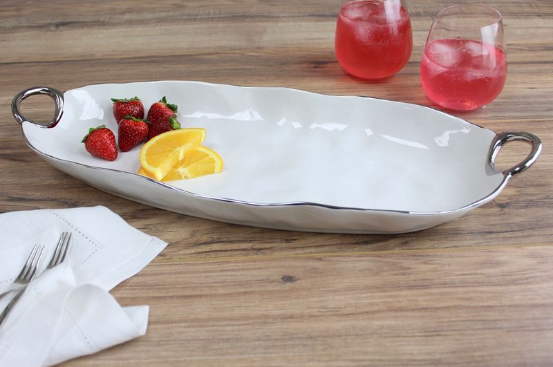 Porcelain Wavy Handled Server (2 Colors)