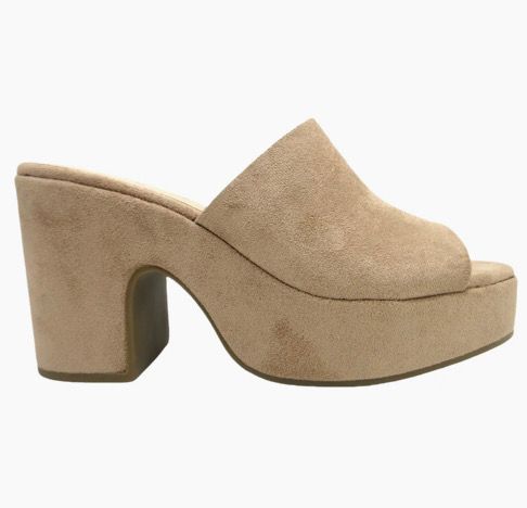 Taupe Suede Tayla Mule Sandal