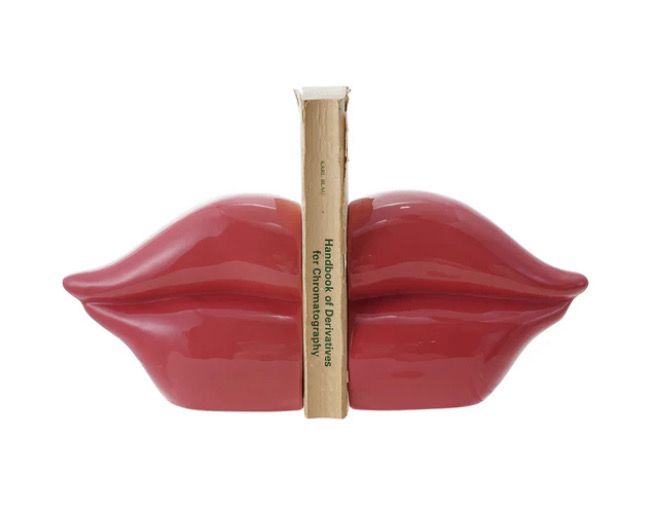 Pink Lip Bookends