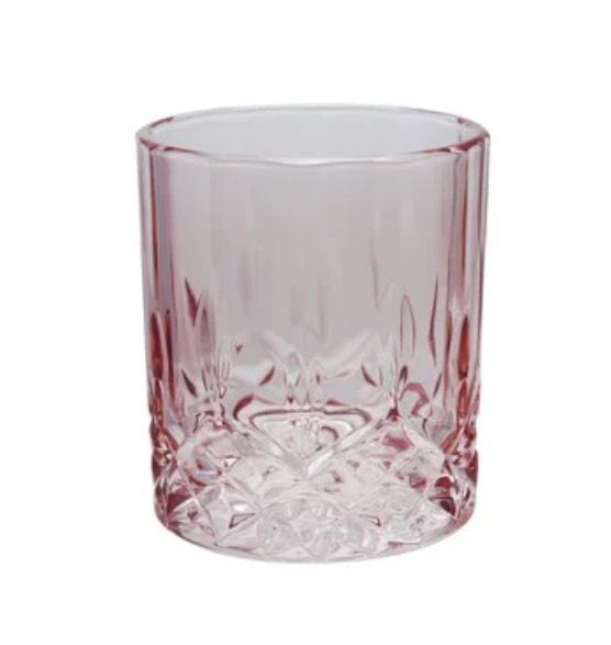 Pink Pressed Rocks Glasses (Set/4)