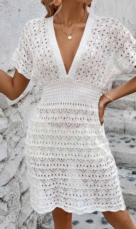 White Eyelet Cover Up Dress