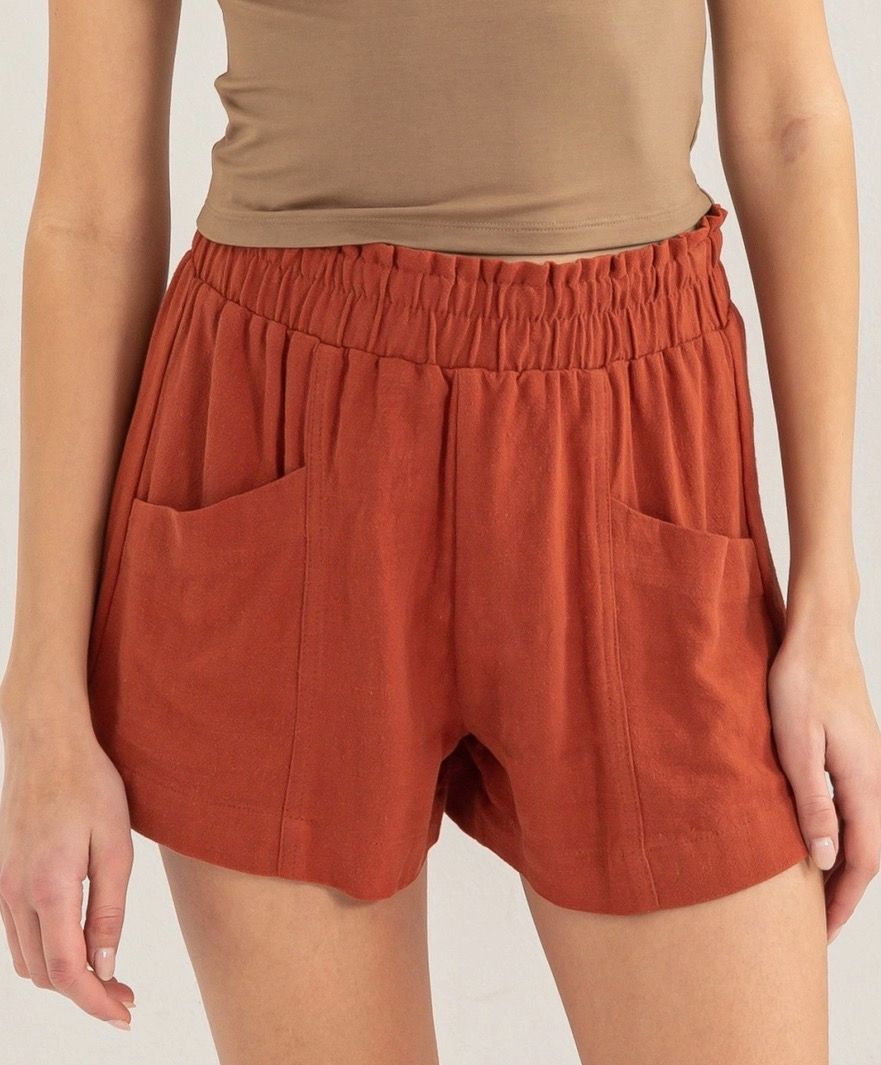 Linen Blend Shorts (2 Colors)