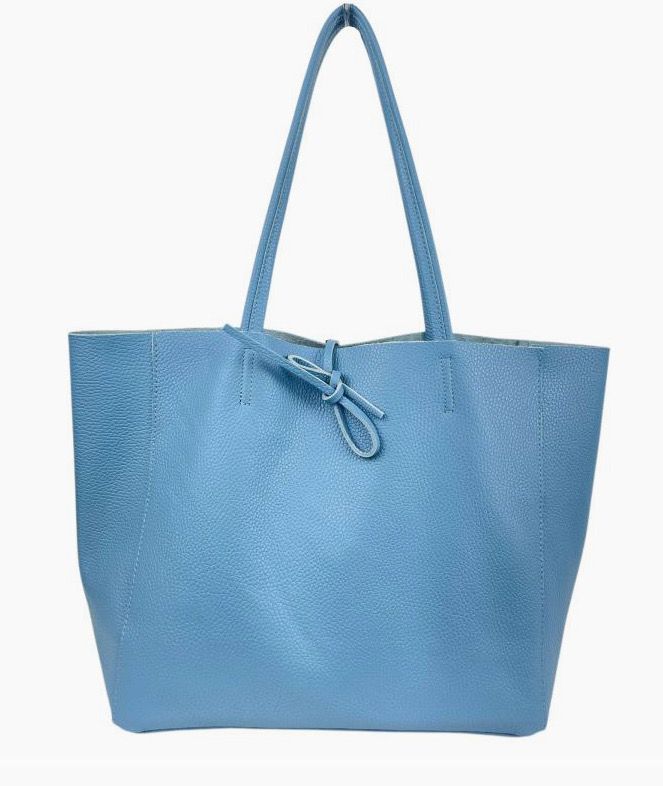 Italian Leather Pebbled Shopper Bag (6 Colors)
