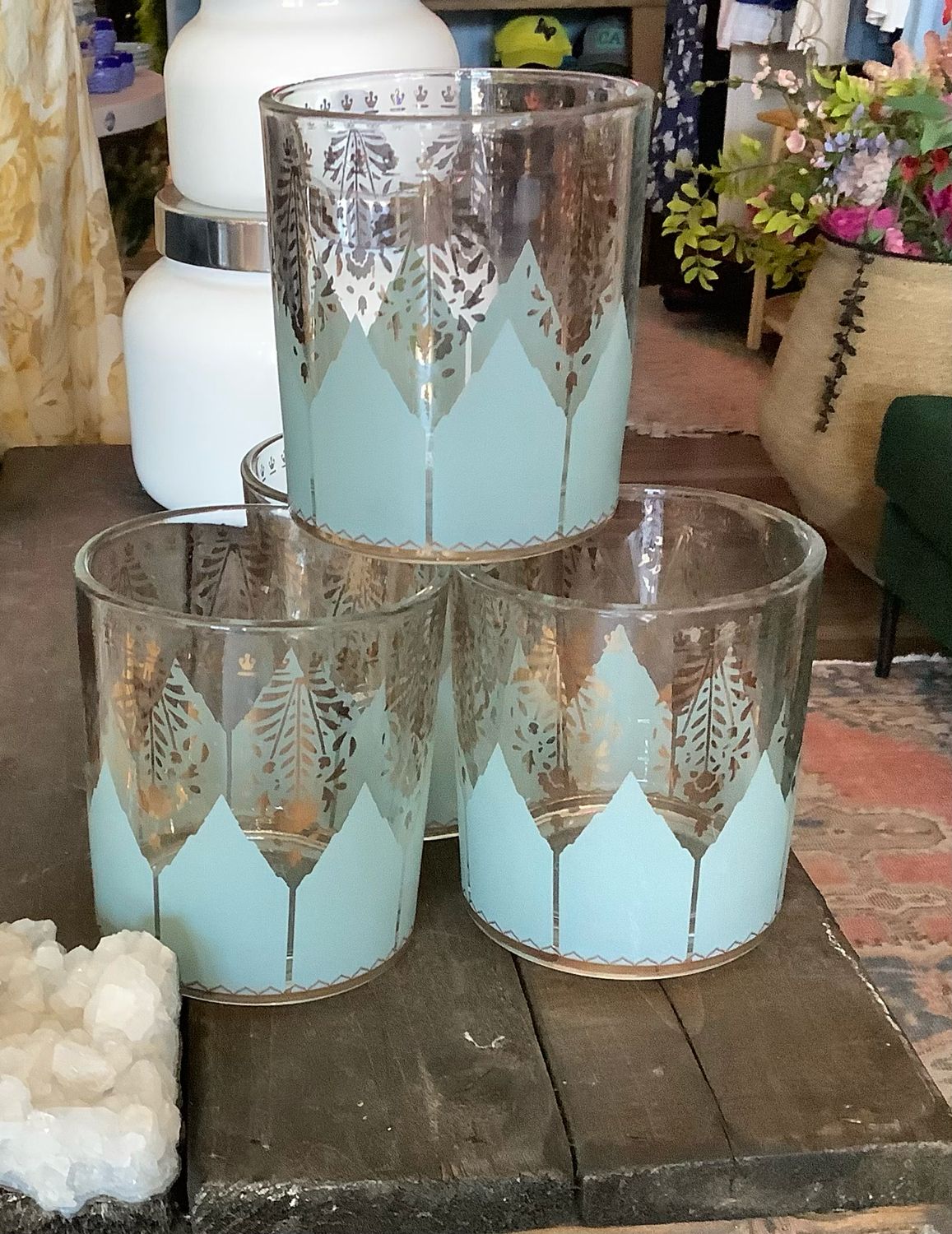 Aquarius 18K Gold Rocks Glasses (Set/4)