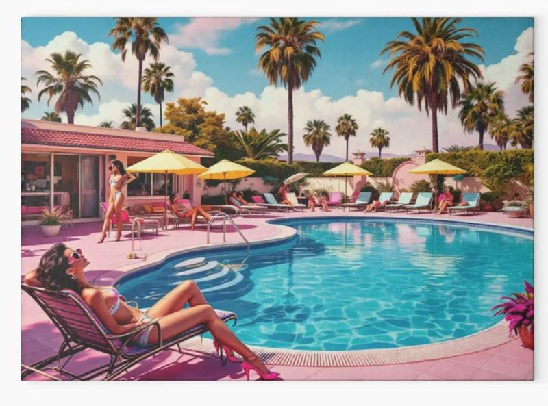 Retro Pool Vibes Cutting/Serving Board