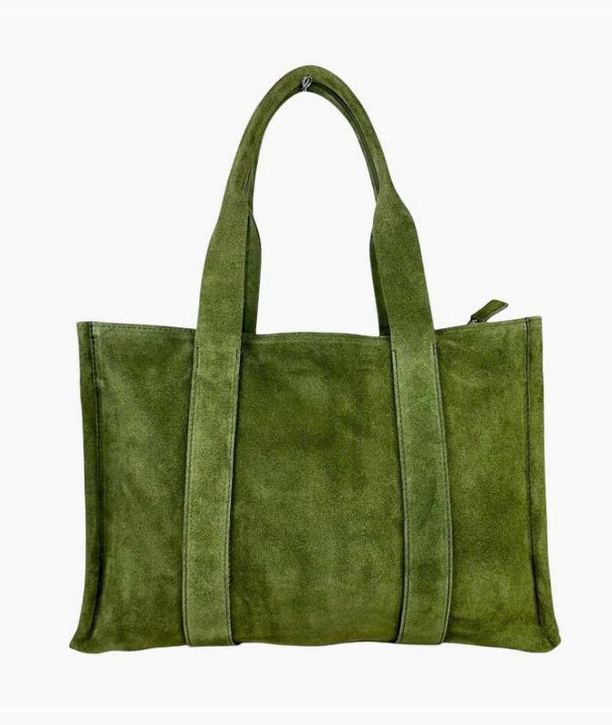 Italian Suede Leather Shopper Bag (2 Colors)
