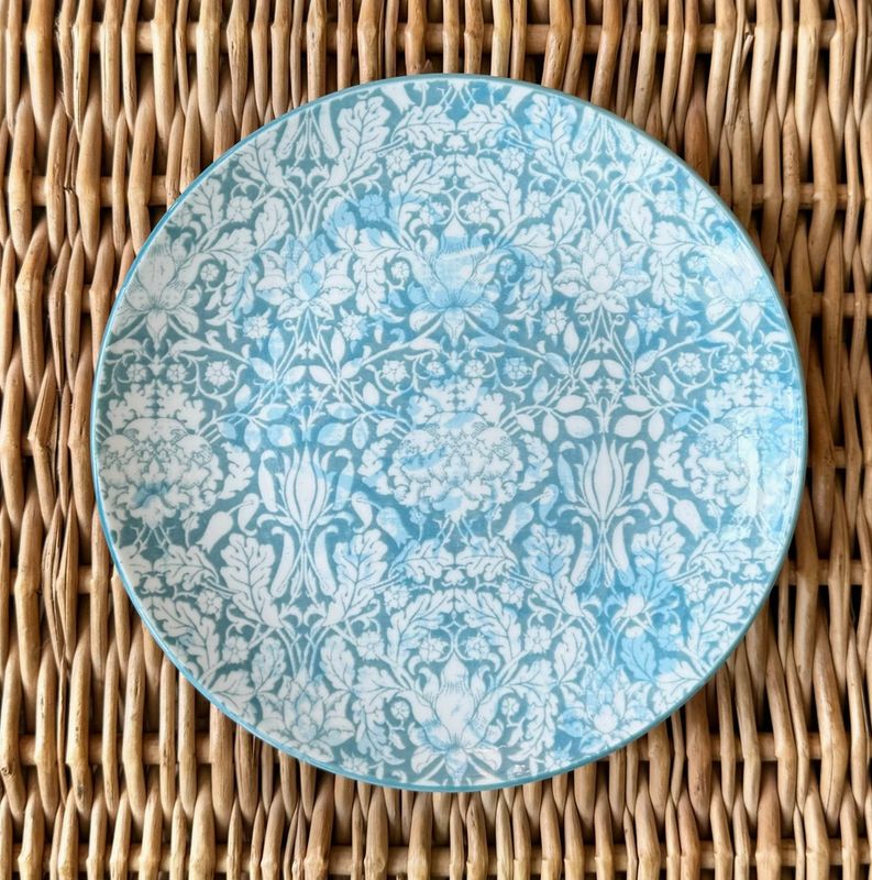 Blue Floral Porcelain Appetizer Plate