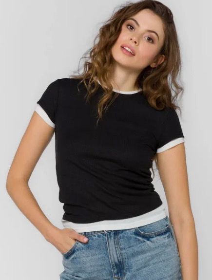 Black/White Layered Tee