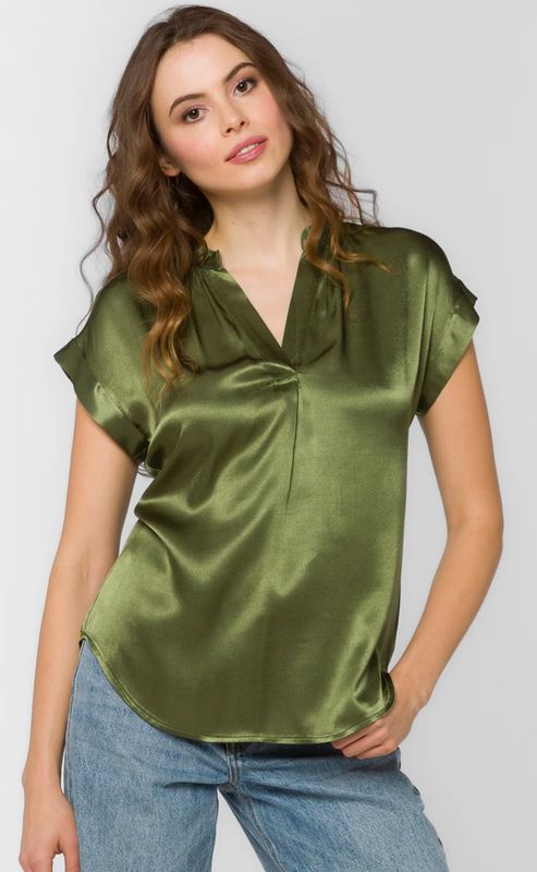 Spruce Cap Sleeve Silky Top