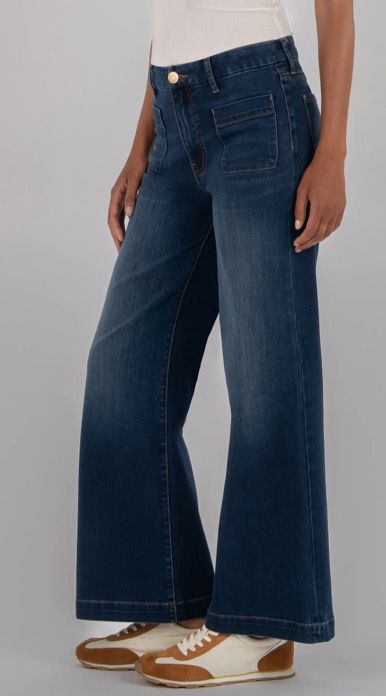 Meg (Contentment) High Rise Wide Leg Patch Pocket Jean