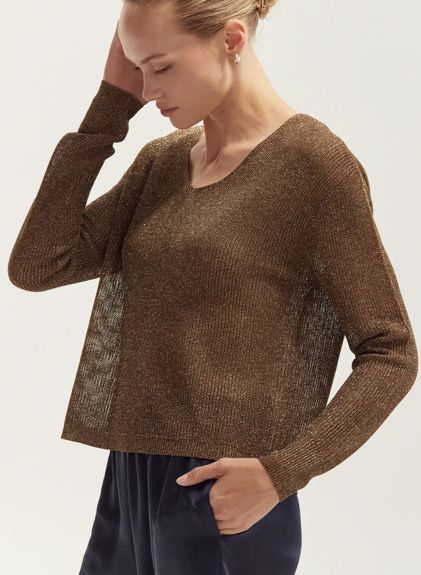 Copper Shimmer Sweater