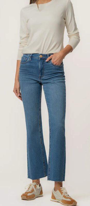 Kelsey (Sentiment) High Rise Fab Ab Ankle Flare Jean