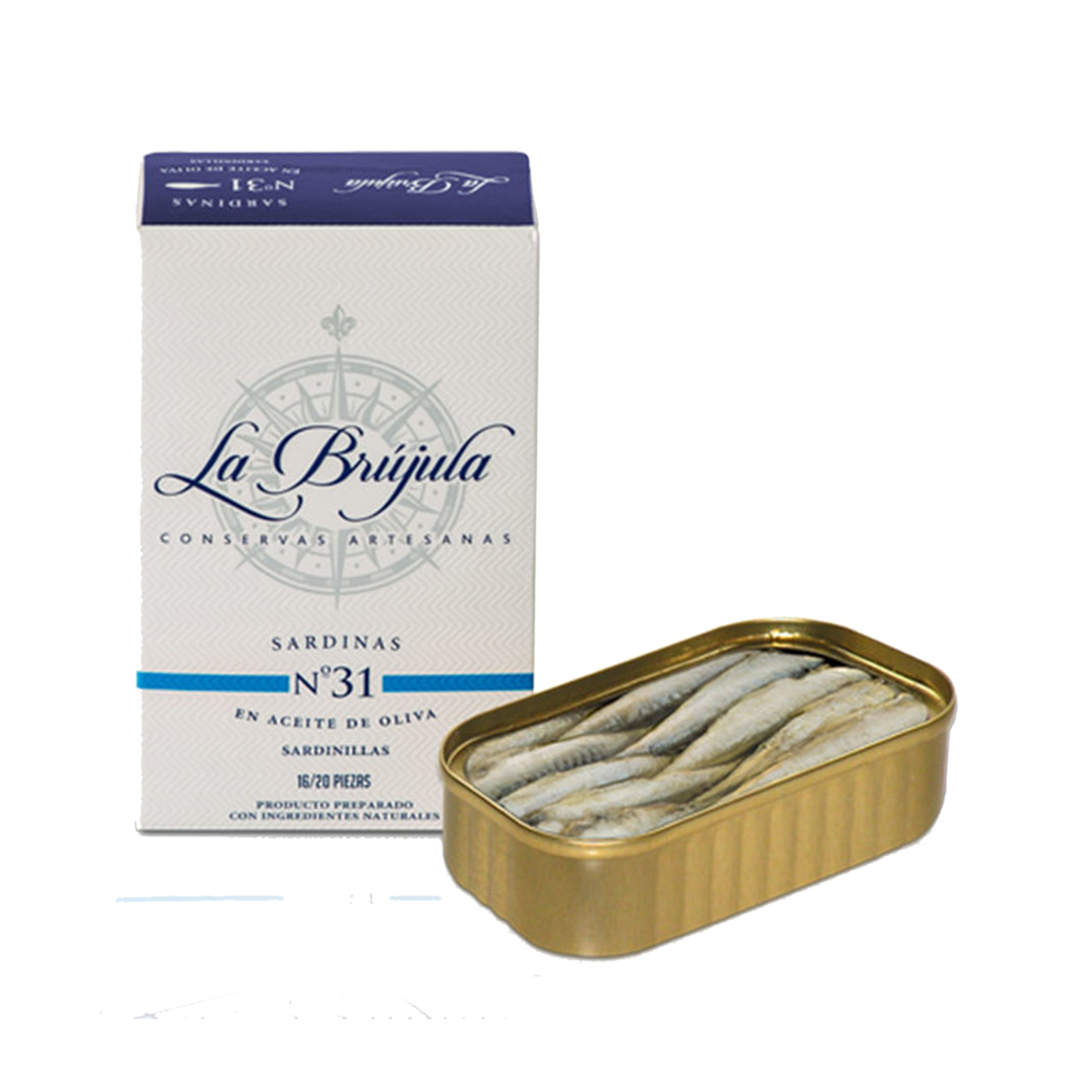 La Brujula N31 Small Sardines in Olive Oil