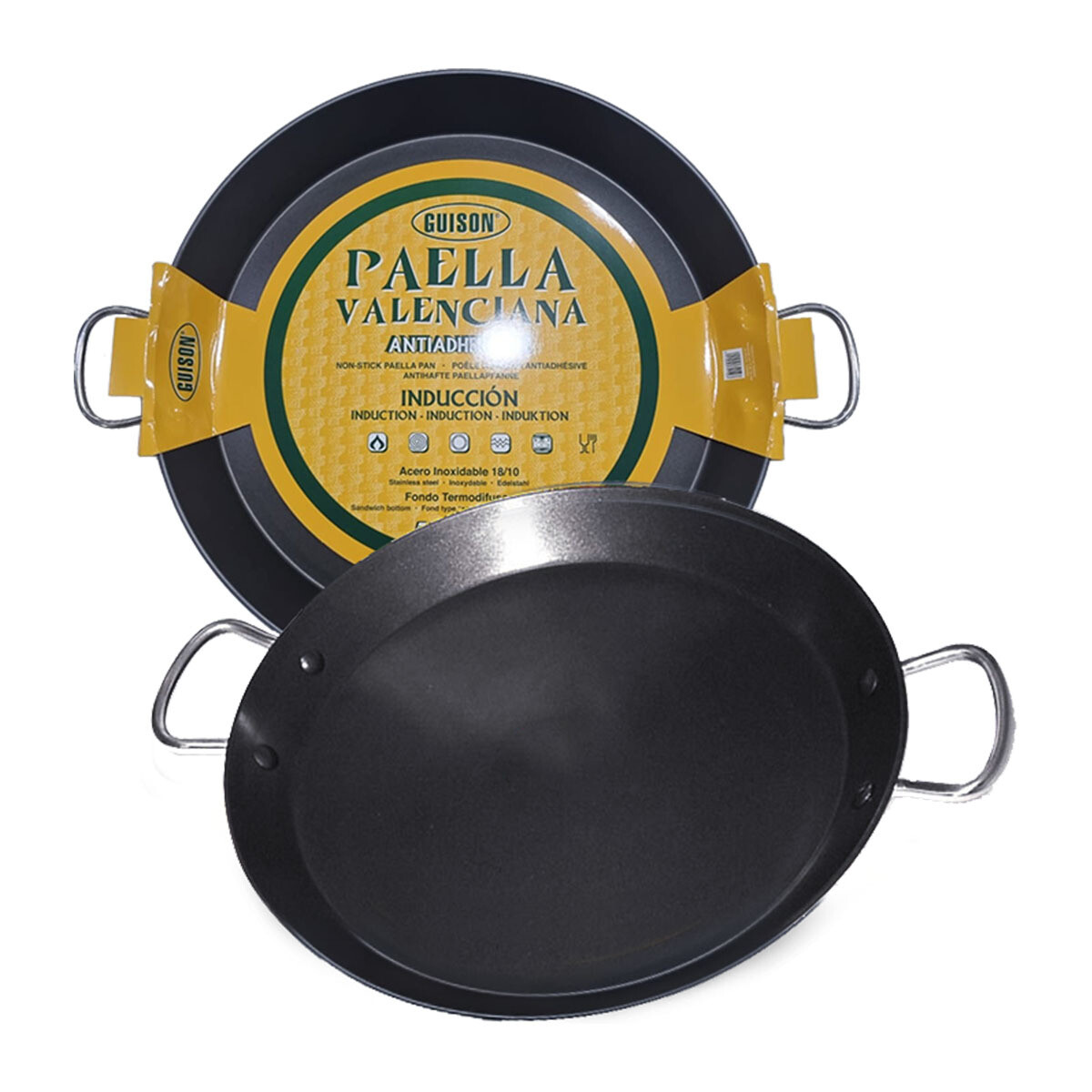 El Cid Nonstick Stainless Steel Paella Pan 50cm