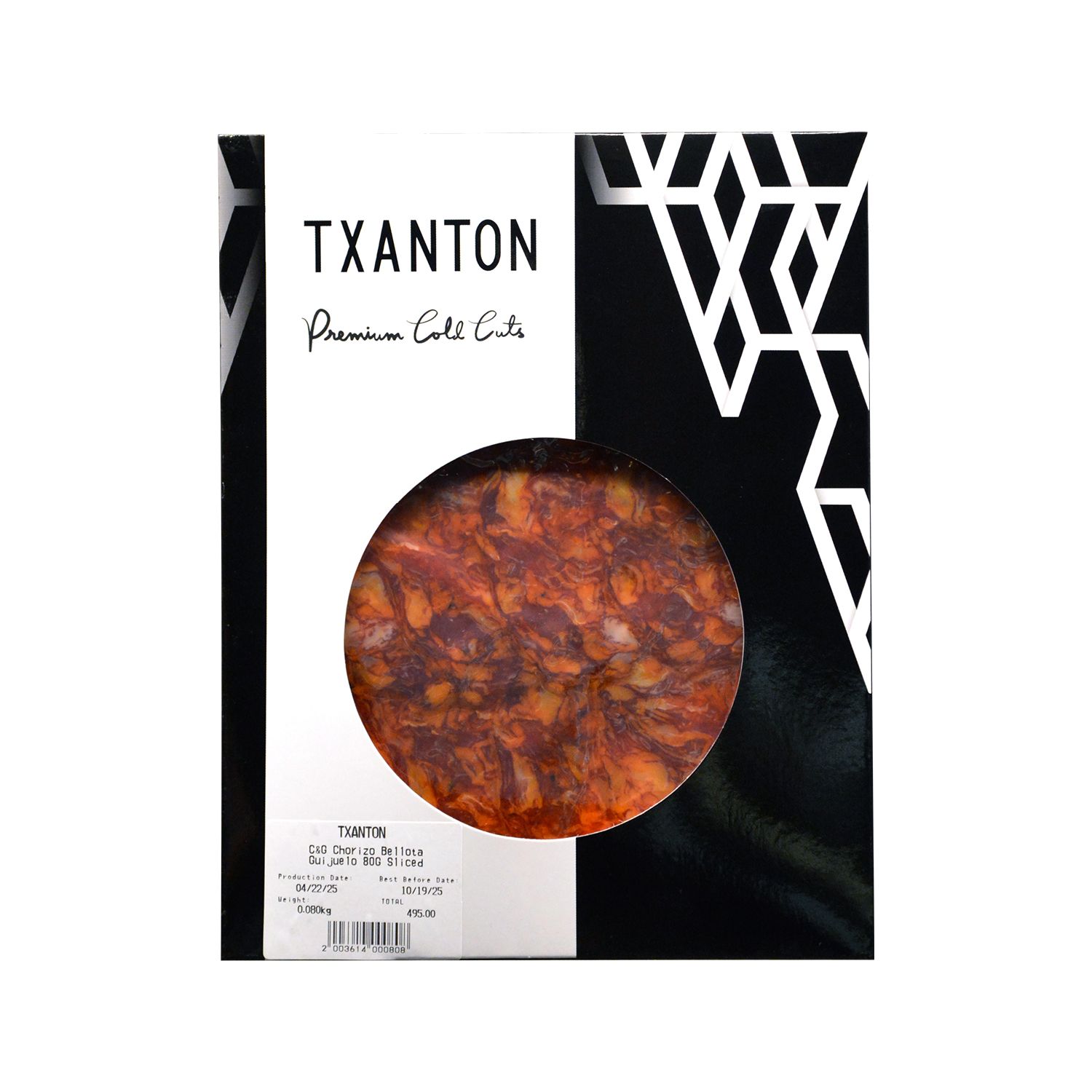 Chorizo 100% Iberico de Bellota Premium Castro y Gonzalez 80g Pack