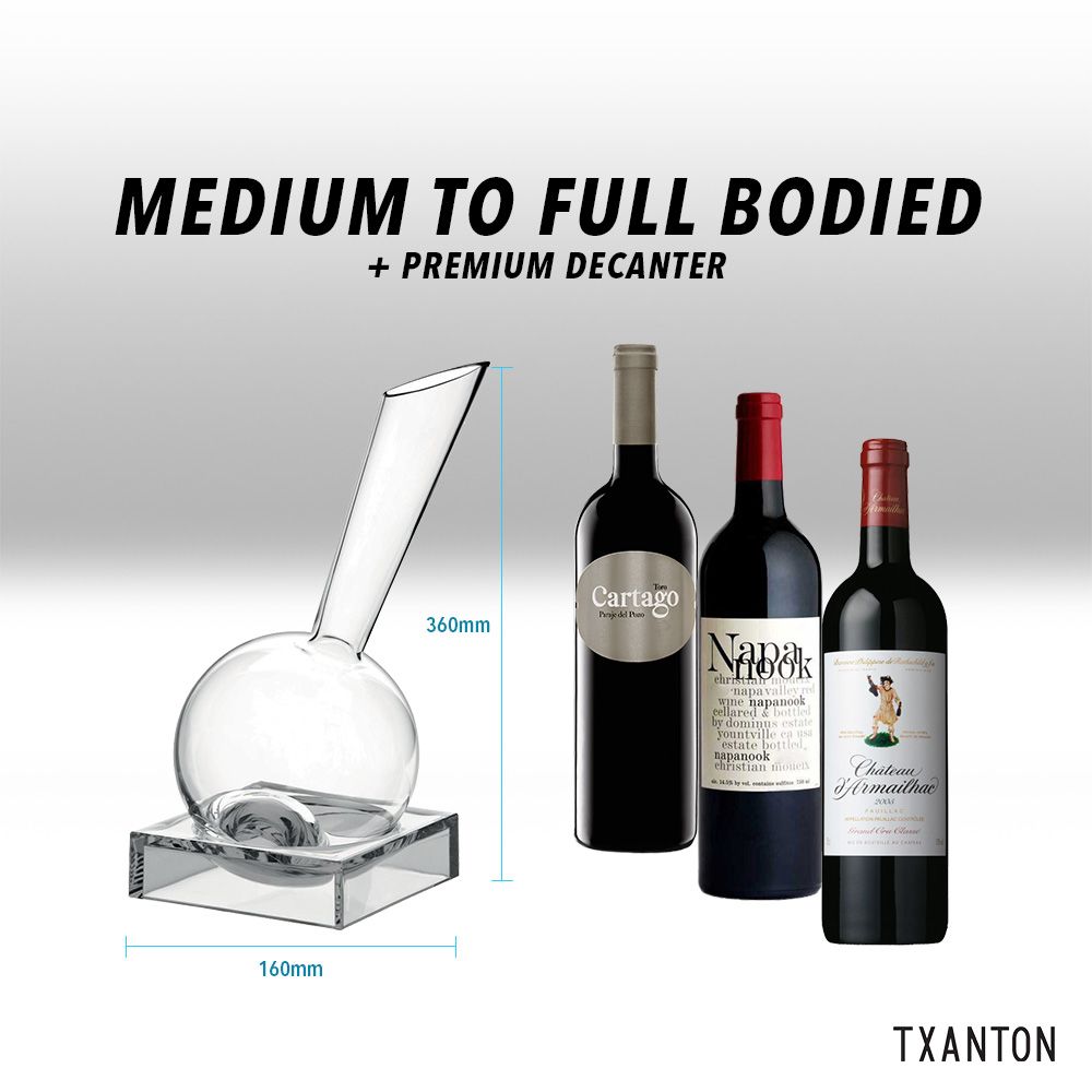 Medium to Full Bodied | Premium Decanter