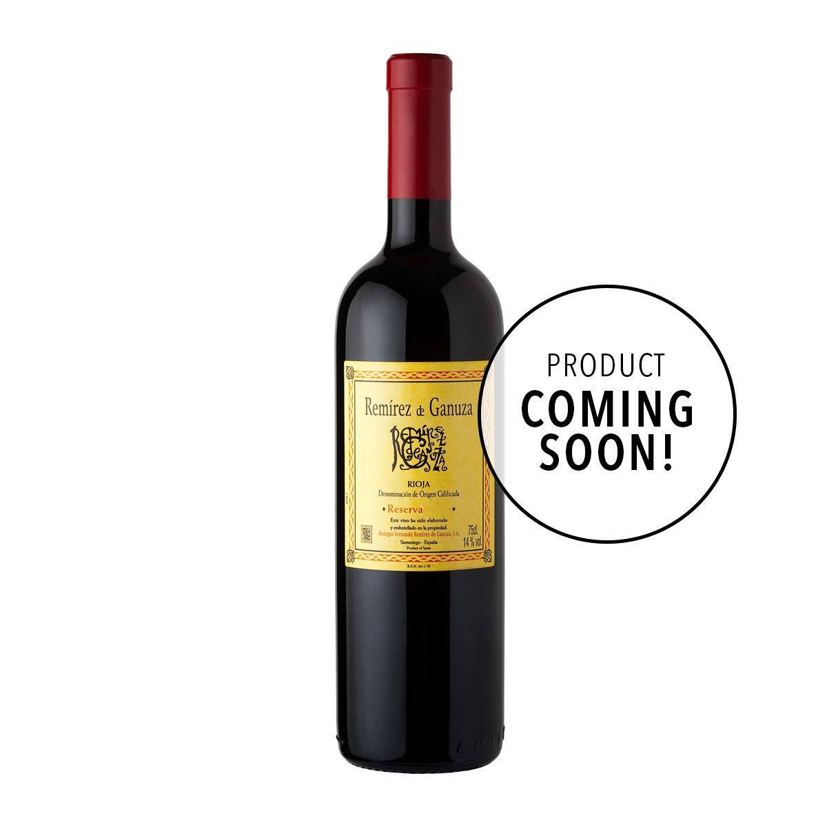 Remirez de Ganuza Reserva 2012 (Coming Soon)