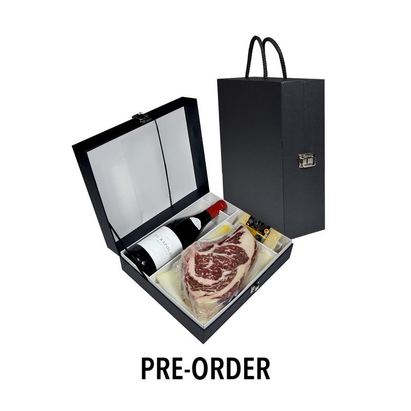 PRE-ORDER Txuleton de Rubia Gallega, Wine and Cheese Box