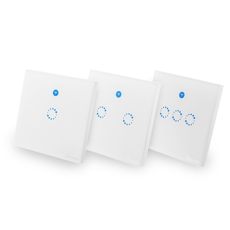 AI SmartHome T1 UK 3 Gang AC 90V-250V 600W WIFI And RF 86 Type Smart
