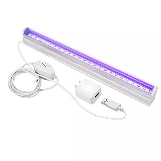 AI SmartHome Aquarium LED Light UV LED Black Light Fixtures 6W Portable Blacklight Lamp