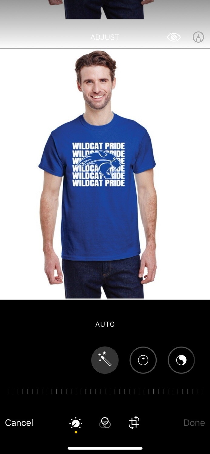 SMALL: NEW Short Sleeve FGMS Wildcat T-Shirt