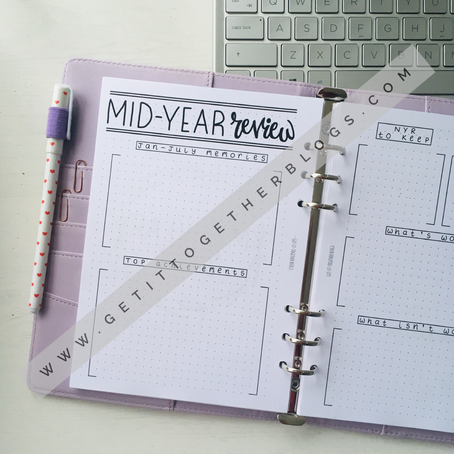'Mid-Year Review' Downloadable Printable