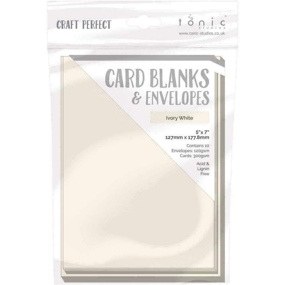 Craft Perfect Card Blanks 5"X7"Ivory White
